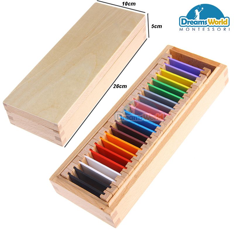 Giáo cụ Montessori - Hộp màu số 2 - Pvc Color Tablets - 2st Box