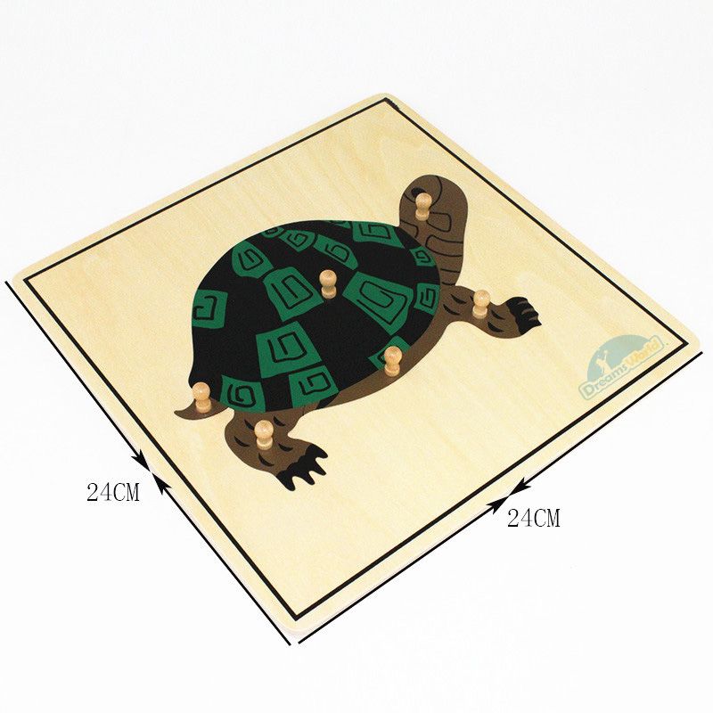 Giáo cụ Montessori - Tranh ghép sinh học hình con rùa - Turtle puzzle
