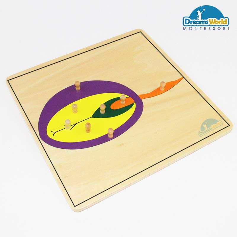 Giáo cụ Montessori - Tranh ghép sinh học hình hạt mầm - Seed Puzzle