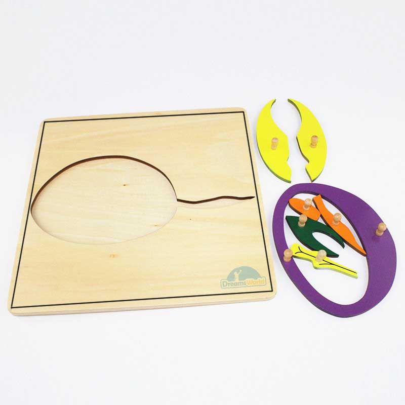 Giáo cụ Montessori - Tranh ghép sinh học hình hạt mầm - Seed Puzzle