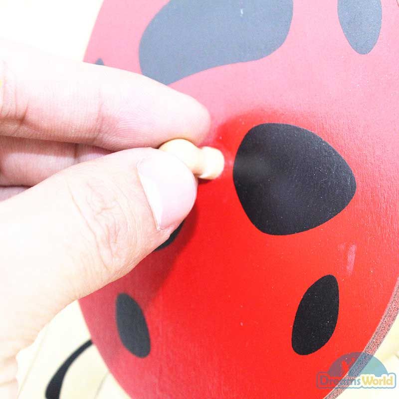 Giáo cụ Montessori - Tranh ghép sinh học hình bọ rùa - Lady bug puzzle
