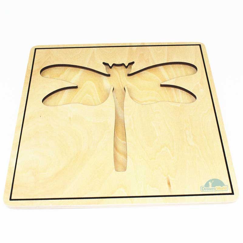 Giáo cụ Montessori - Tranh ghép sinh học hình con chuồn chuồn - Dragonfly puzzle