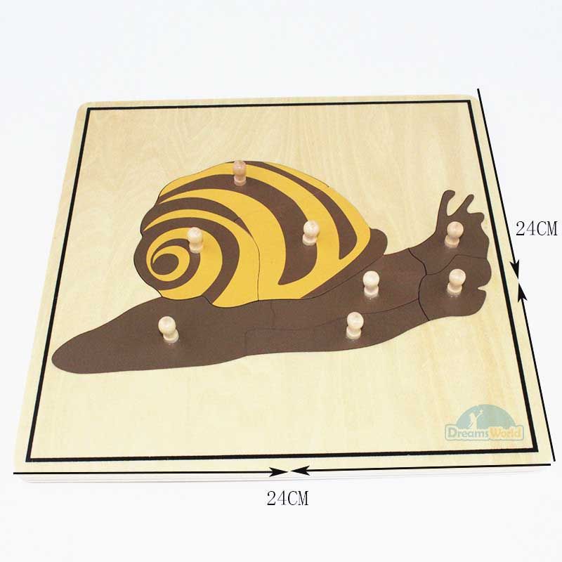Giáo cụ Montessori - Tranh Ghép Sinh Học Hình Con Ốc Sên - Snail Puzzle