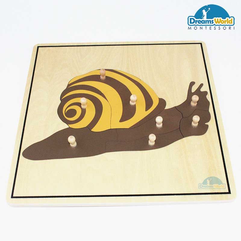 Giáo cụ Montessori - Tranh Ghép Sinh Học Hình Con Ốc Sên - Snail Puzzle