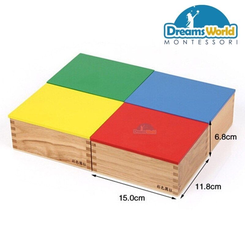 Giáo Cụ Montessori - Trụ Không Núm - Knobless Cylinders Beechwood