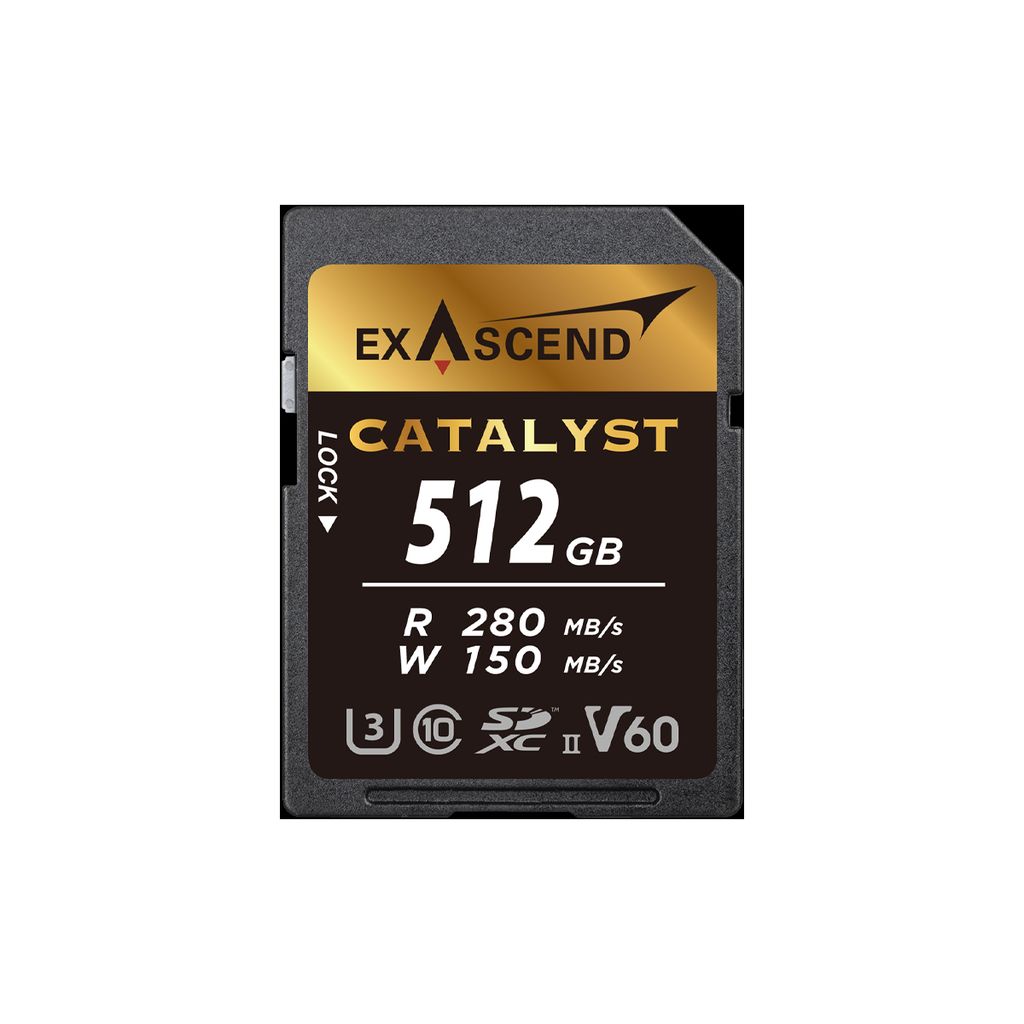 Thẻ nhớ SD Catalyst SD 512GB 280Mb/s V60 hiệu Exascend - Chính hãng
