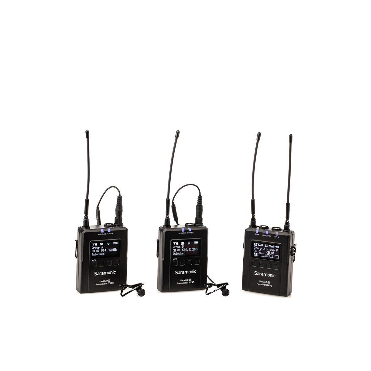 Micro thu âm Không Dây Saramonic UwMic9 S Kit2 (2TX+1RX) - Chính hãng