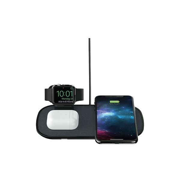 Đế sạc không dây Mophie 3in1 dành cho iPhone, AirPods và Apple Watch