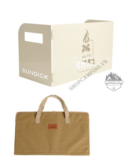 Tấm chắn gió gấp gọn Sundick kèm túi đựng cỡ lớn, tấm che gió bếp cắm trại dã ngoại