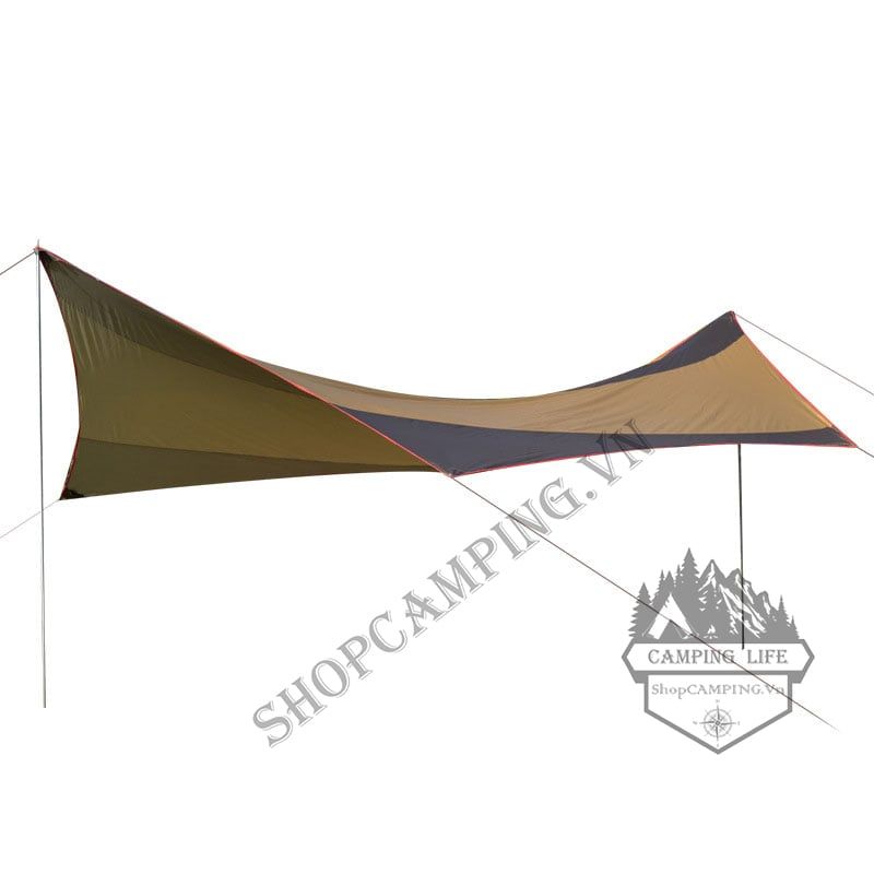 Bộ tăng /tarp Flytop bạt che kèm trụ sắt 5m6*5m5*cao 2m