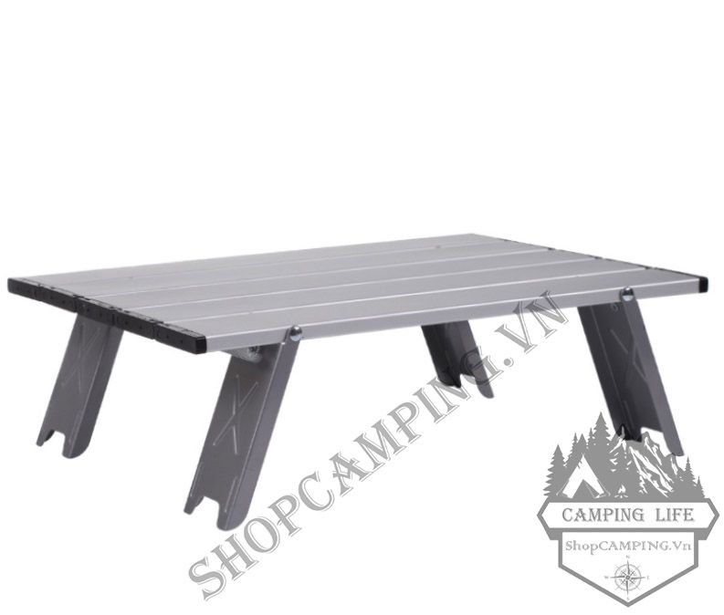 Bàn cắm trại làm từ hợp kim nhôm siêu nhẹ có thể gấp gọn tiện dụng