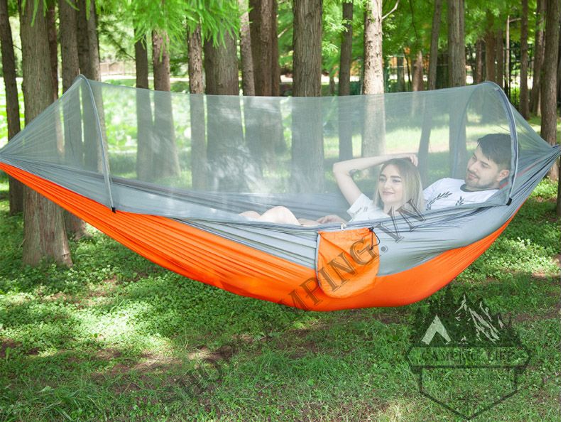 Võng mùng 2.5*1.2m chống côn trùng, muỗi, Có vòng thép căng màng