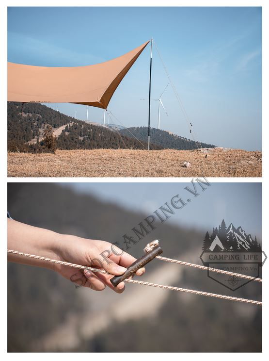Dây căng lều,tăng dây dù cotton dành cho cắm trại glamping