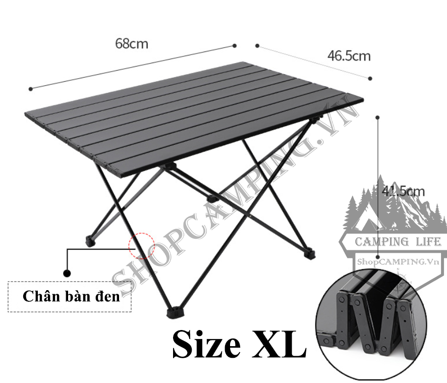 Bàn nhôm gấp gọn dã ngoại đủ size, bàn xếp gọn cắm trại, du lịch, dã ngoại