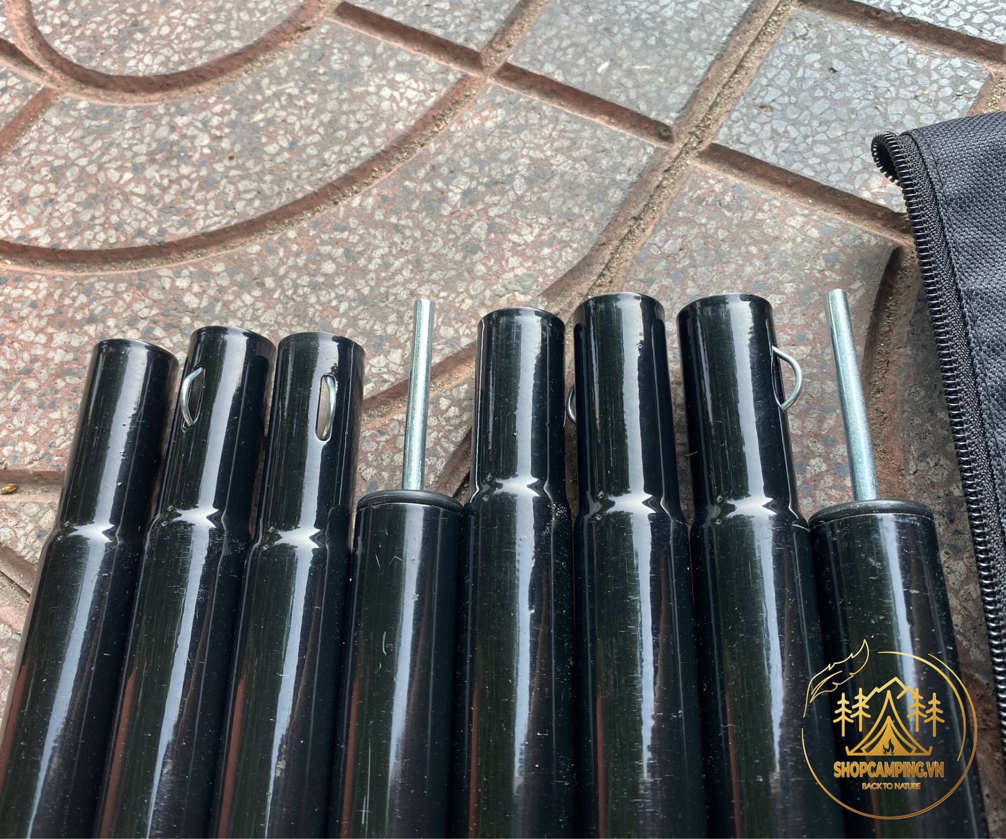 Bộ trụ 2 cây chống tăng lều phi 16mm,19mm, 25mm kèm túi đựng cắm trại dã ngoại