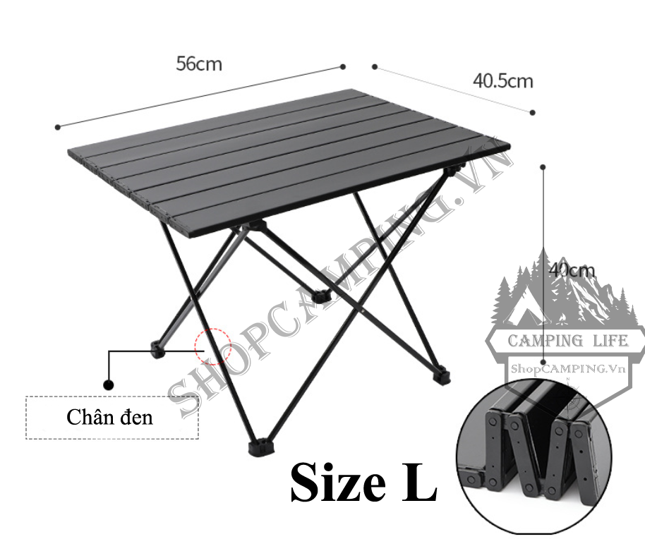 Bàn nhôm gấp gọn dã ngoại đủ size, bàn xếp gọn cắm trại, du lịch, dã ngoại