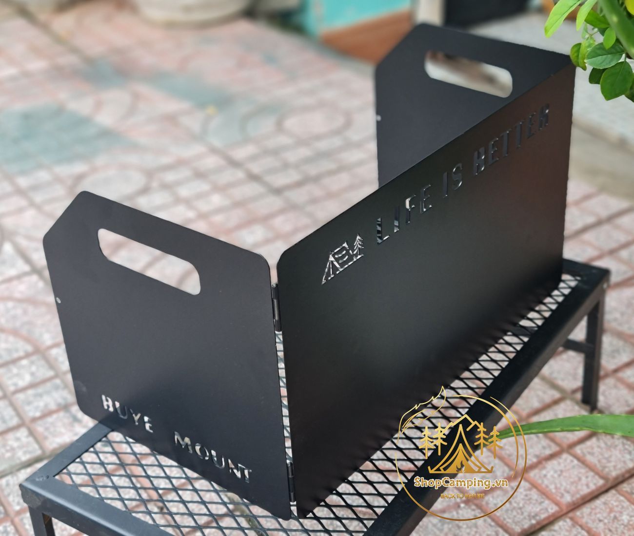 Chắn gió gấp gọn ISE MOUNT kèm túi đựng dành cho cắm trại dã ngoại