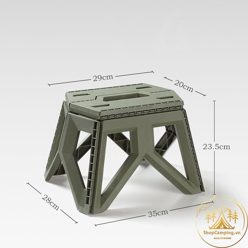 Ghế nhựa gấp gọn, ghế xếp mini chịu lực cao, ghế đẩu gấp gọn trong nhà, du lịch, cắm trại dã ngoại
