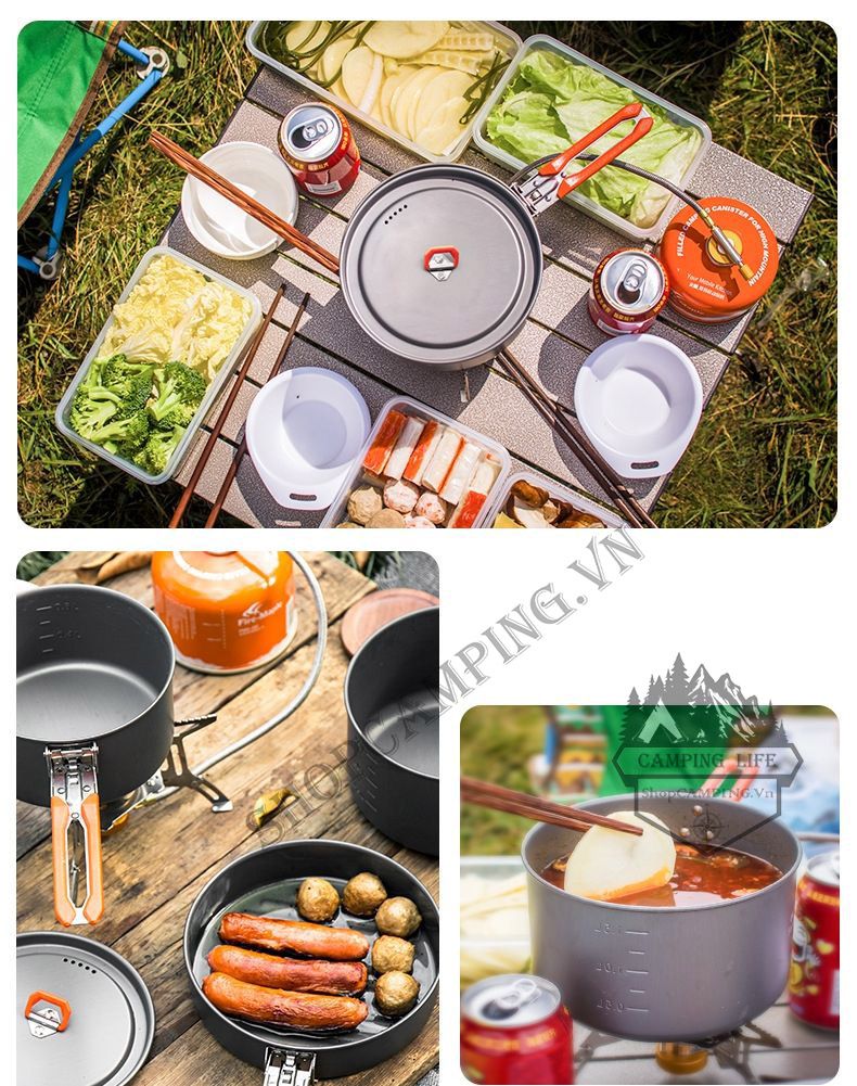 Bộ nồi nấu ăn 2-3 người dành cho dã ngoại cắm trại Fire Maple Feast 4