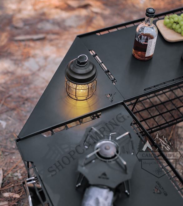 Bàn xếp hoặc kệ để đồ bằng sắt/ Túi đựng bàn/ Mặt gỗ của kệ