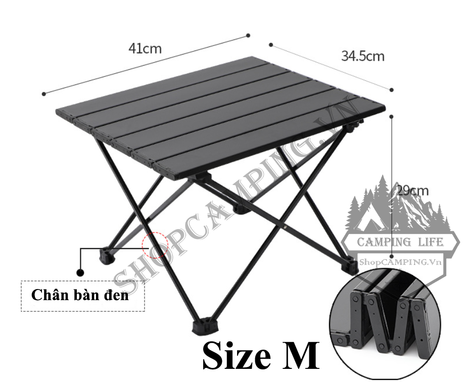 Bàn nhôm gấp gọn dã ngoại đủ size, bàn xếp gọn cắm trại, du lịch, dã ngoại