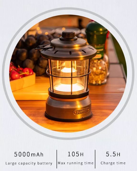 Đèn cắm trại dã ngoại cao cấp Sunrei Hoshino thời gian pin lên đến 216 giờ