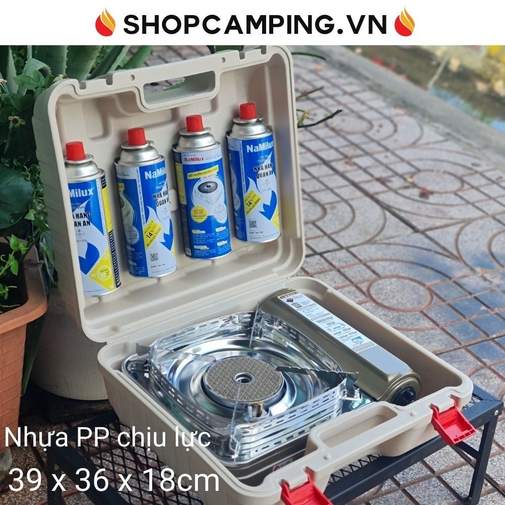 Hộp đựng bếp ga, Bình ga mini, Hộp bảo quản bếp ga di dộng cho dã ngoại