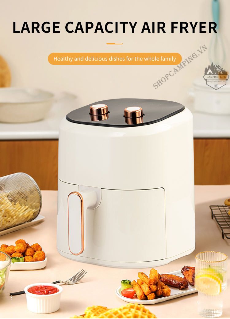 Nồi chiên không dầu Huyndai Dung tích 4.5L