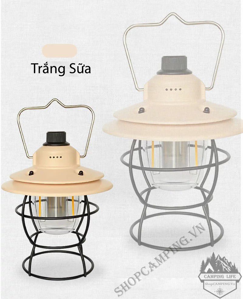 Đèn cổ Retro Lamp phong cách Vintage cổ điển, đèn treo lều, đèn cắm trại, dã ngoại