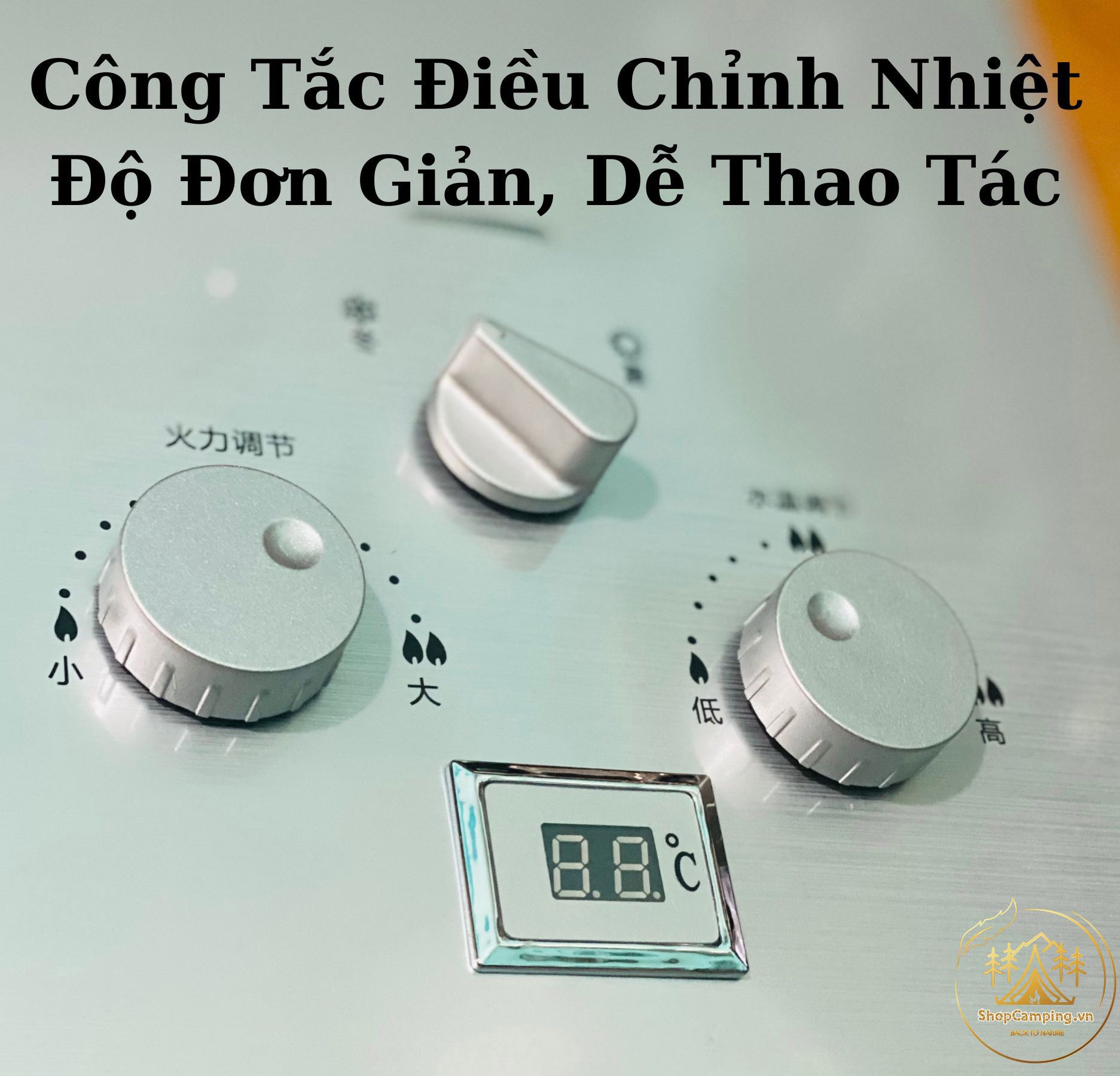 Máy nước nóng xài gas cho dã ngoại cắm trại ngoài trời