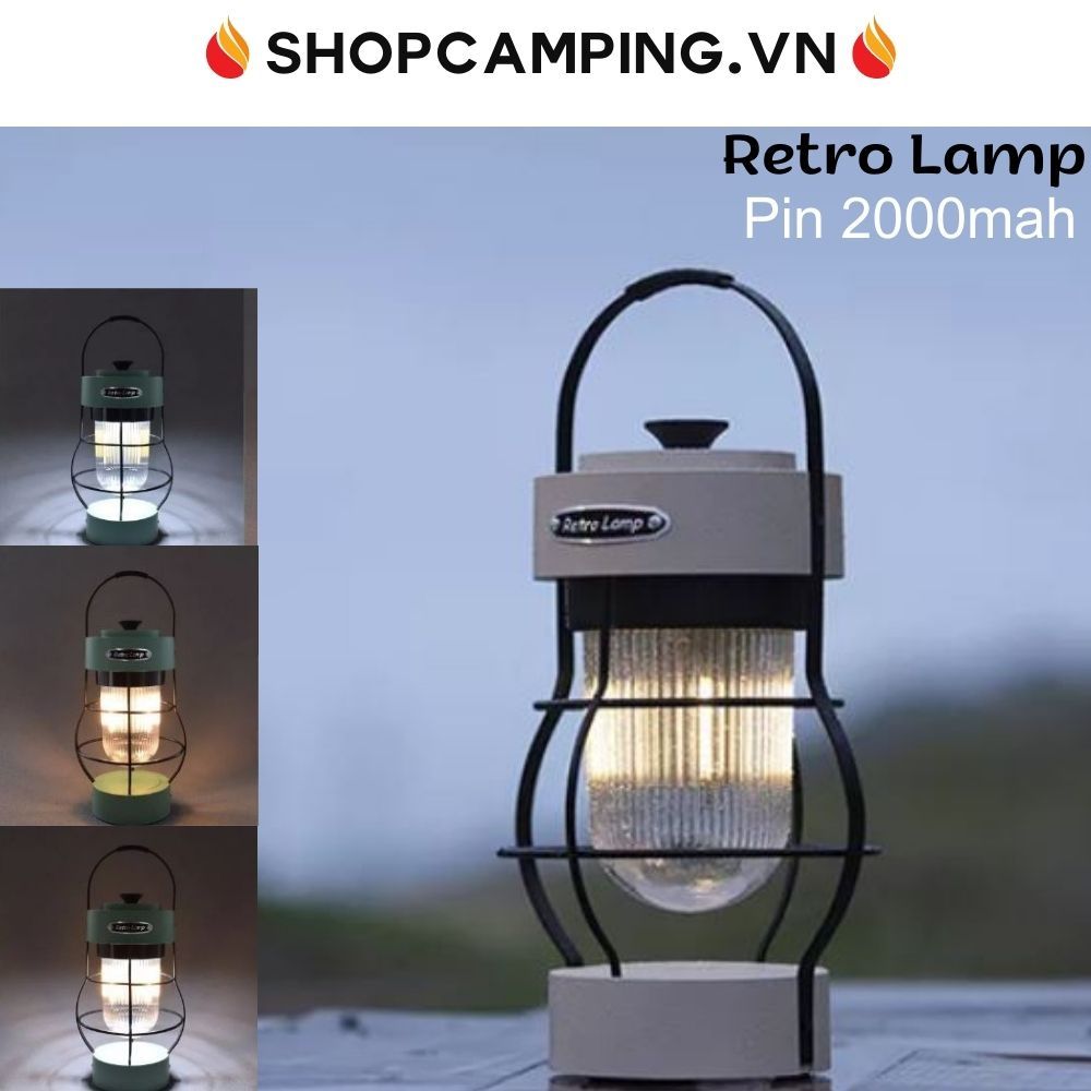 Đèn Retro Lamp L798 phong cách Vintage cổ điển giành cho cắm trại dã ngoại