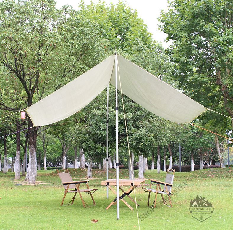 Bộ tăng trụ màu be 3x4m/3x5m dành cho cắm trại dã ngoại