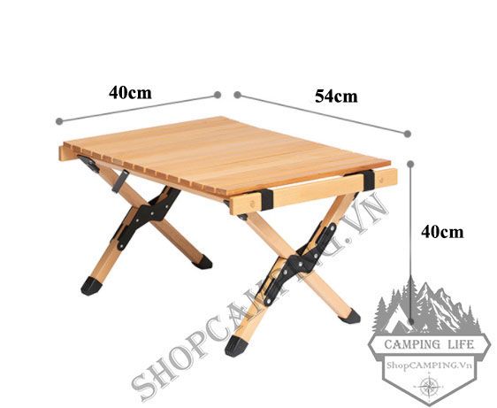 Bàn gỗ gấp gọn cắm trại dã ngoại, bàn gỗ thông New Zealand nhập khẩu chất lượng cao