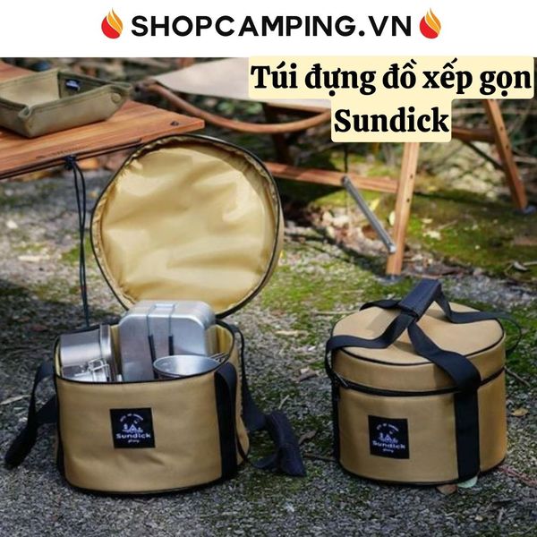  Túi đựng đồ xếp gọn Sundick tròn dành cho cắm trại, dã ngoại 