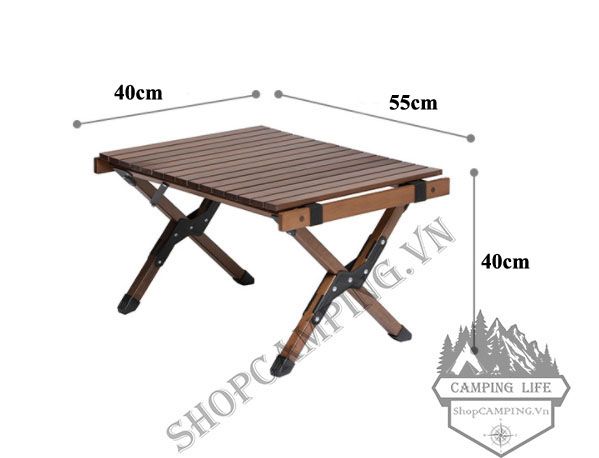 Bàn gỗ gấp gọn cắm trại dã ngoại, bàn gỗ thông New Zealand nhập khẩu chất lượng cao