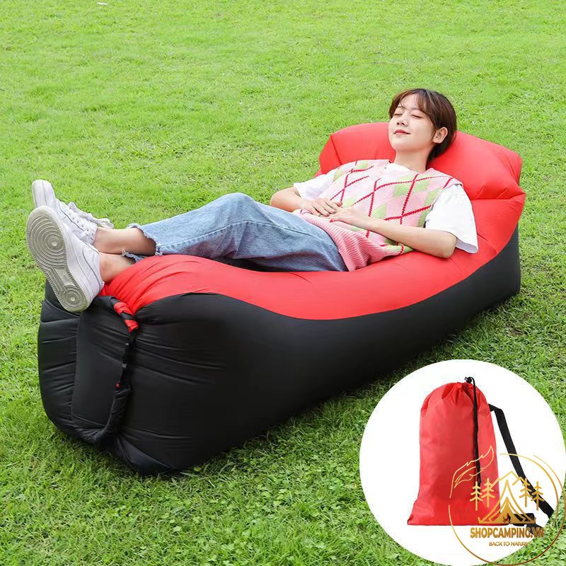 Nệm hơi Lamzac hangout CÓ GỐI TỰA , túi hơi du lịch đa năng
