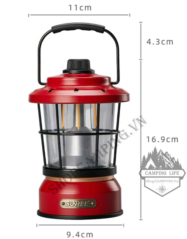 Đèn cắm trại dã ngoại cao cấp Sunrei Hoshino thời gian pin lên đến 216 giờ