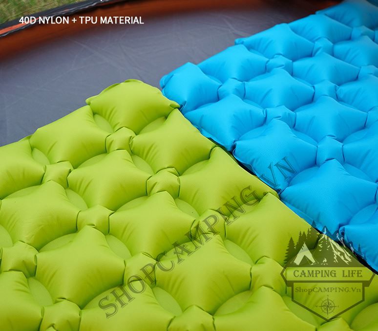 Nệm hơi gấp gọn,siêu nhẹ bơm hơi dành cho văn phòng, dã ngoại cắm trại (KÈM TÚI BƠM HƠI)