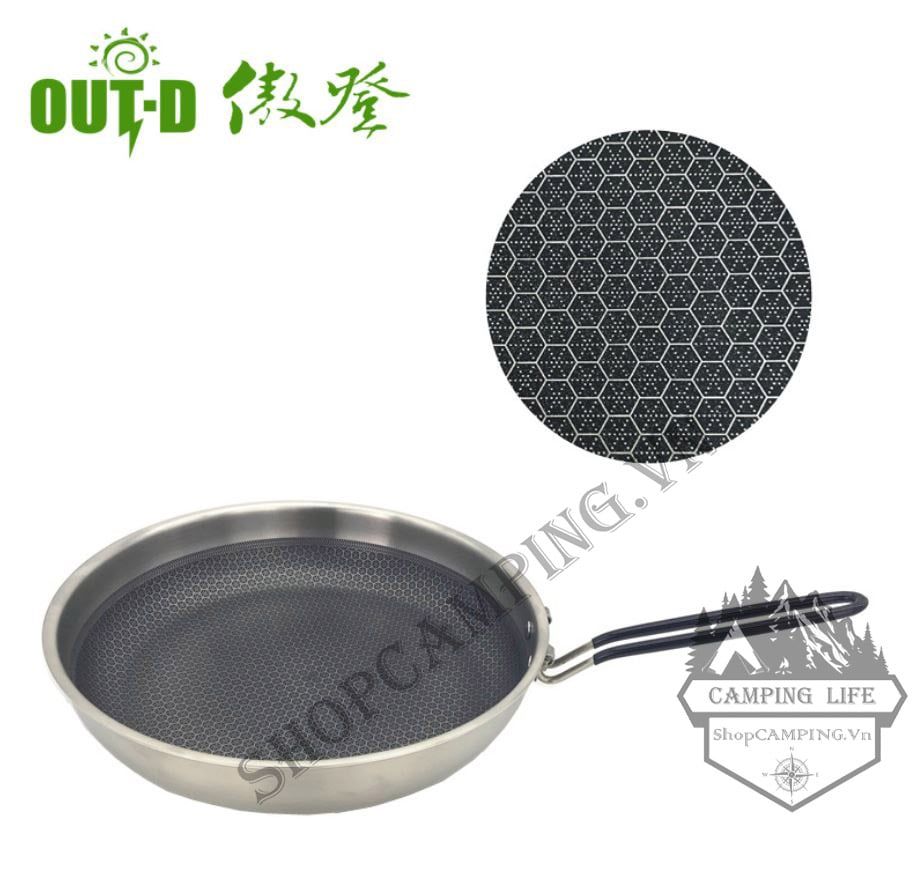 Chảo Inox chống dính quai gấp gọn tiện dụng