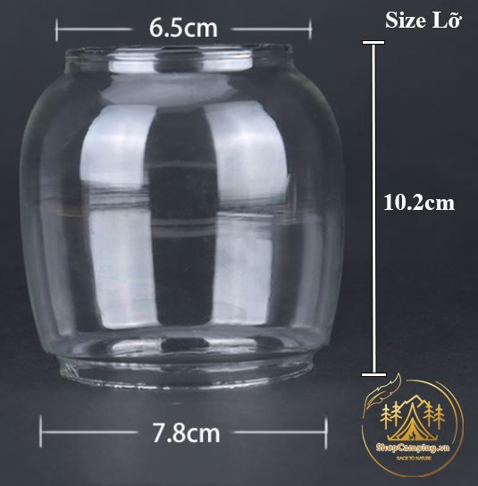 Bóng đèn bão, chụp đèn thủy tinh