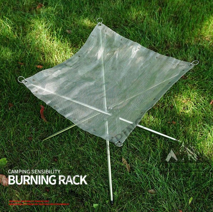 Giá đốt củi di động inox xếp gọn, bền nhẹ