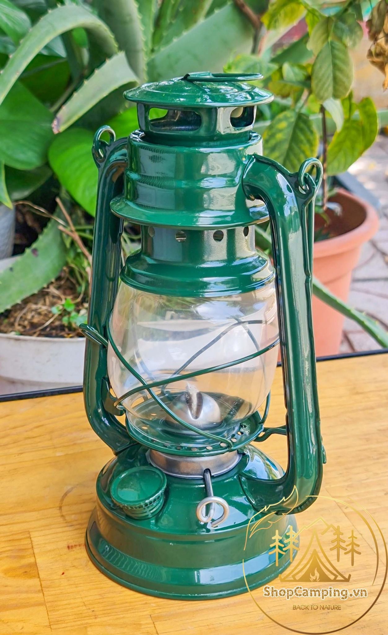 Đèn bão đèn dầu size trung decor trang trí nhà cửa, đèn măng xông cắm trại dã ngoại phong cách cổ điển