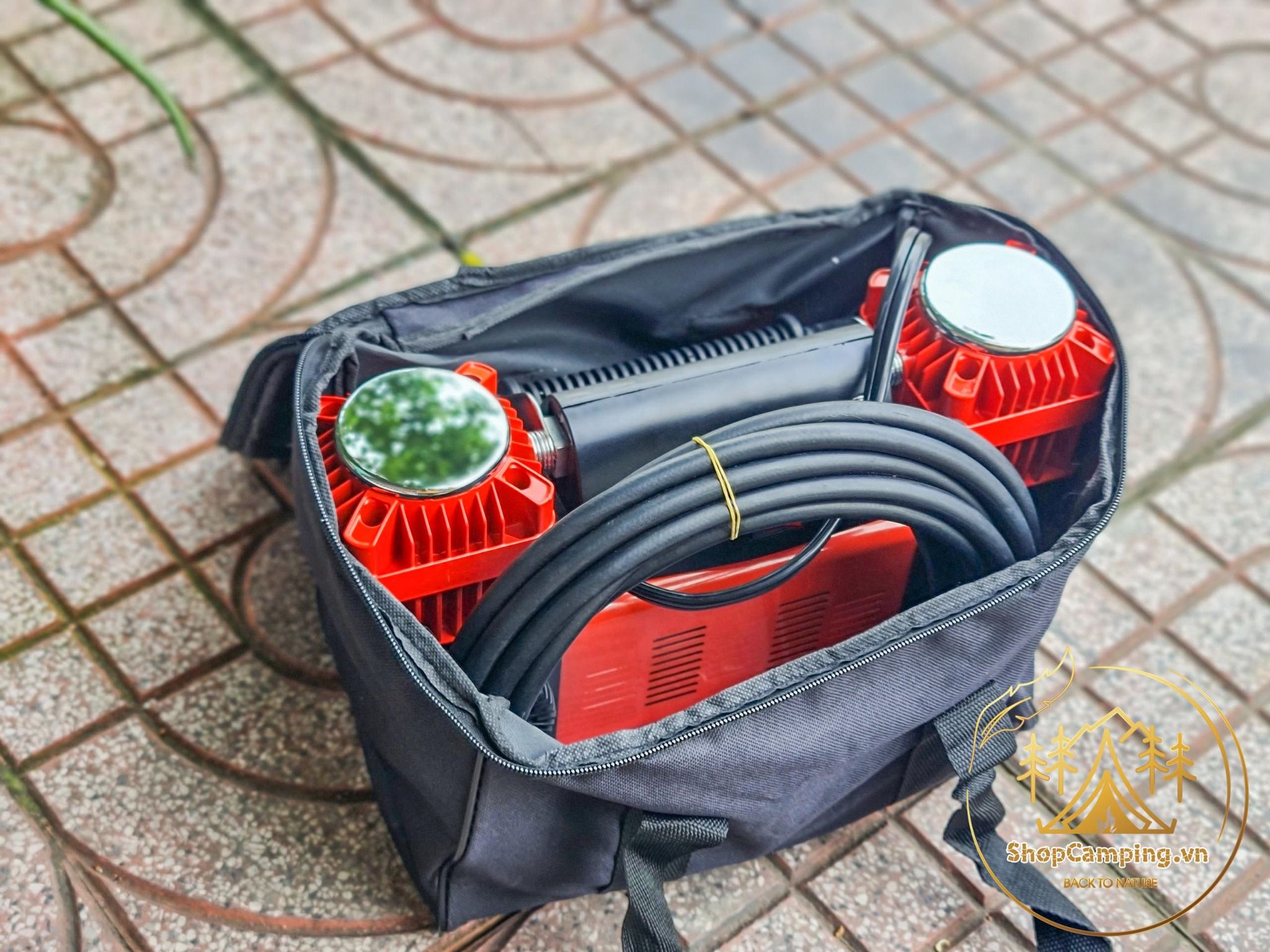Máy bơm hơi, bơm lốp oto 2 Xi-Lanh công suất cao 300L/Phút chuyên dụng cho xe Offroad