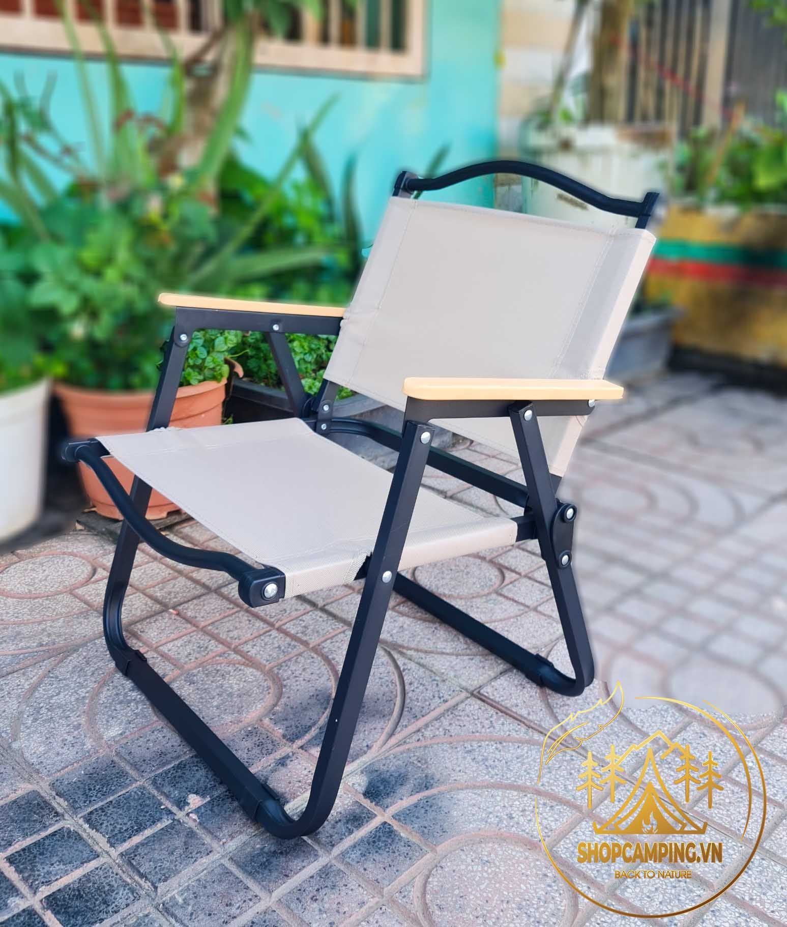 Ghế xếp dã ngoại vintage, ghế câu cá gấp gọn dành cho cafe, ghế kermit du lịch cắm trại dã ngoại