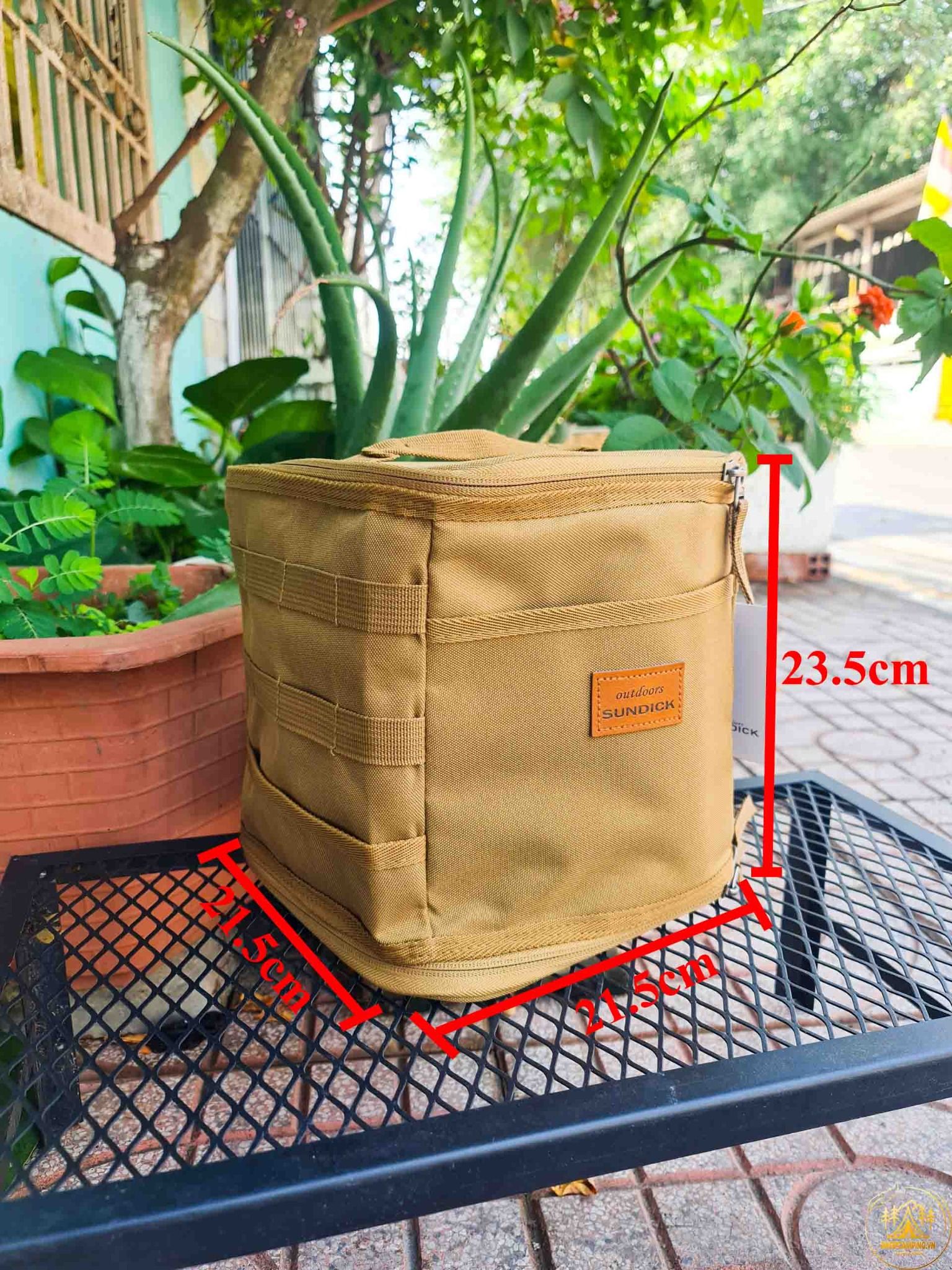 Túi đựng đồ gấp gọn Sundick, túi đựng dụng cụ size 21x21x23cm du lịch, cắm trại dã ngoại