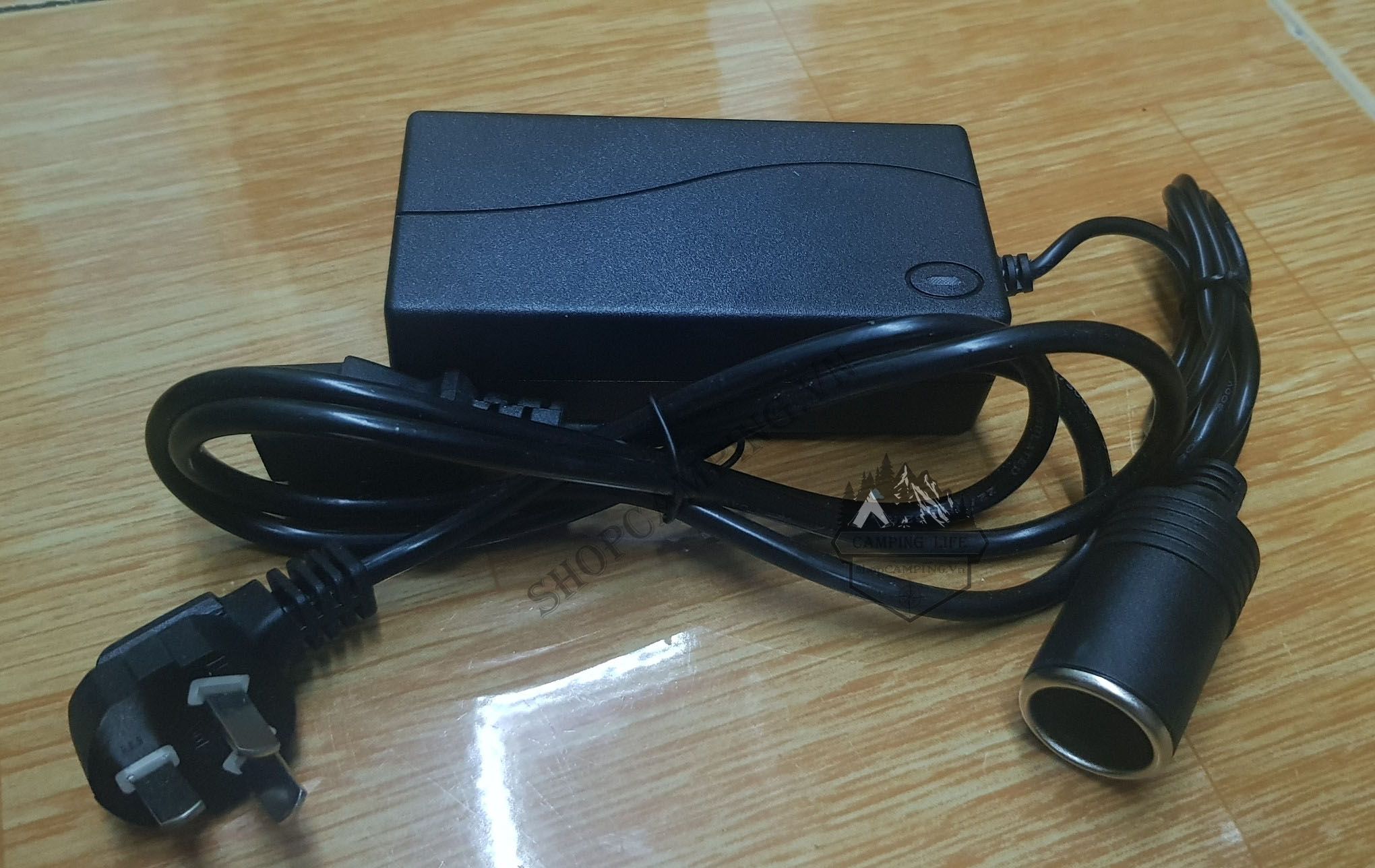 Bộ Adapter chuyển nguồn 220v sang 12v- 5A đầu tẩu sạc ô tô công suất 60w