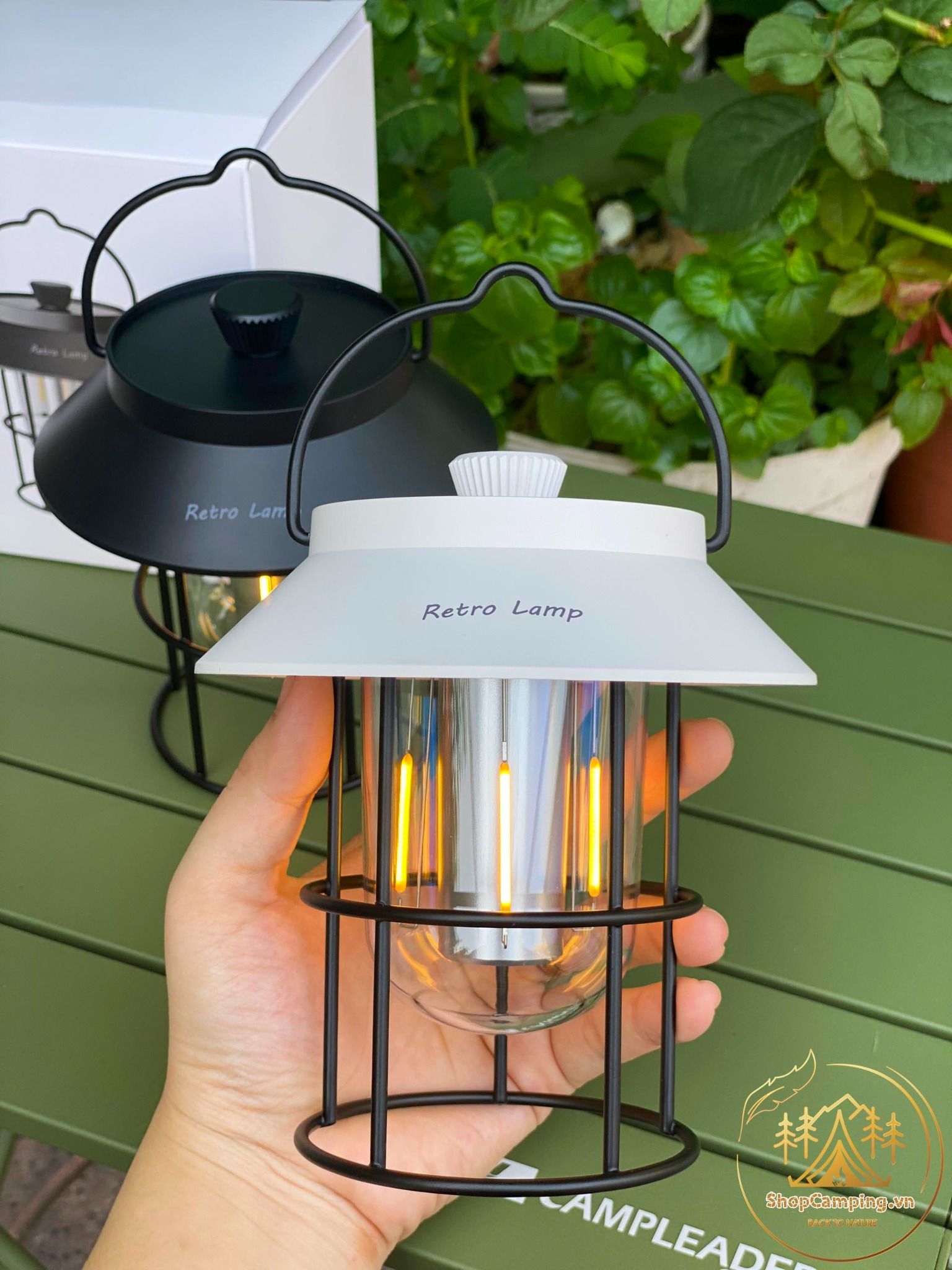 Đèn treo lều, để bàn, đèn cắm trại dã ngoại du lịch Retro Lamp 5000mah
