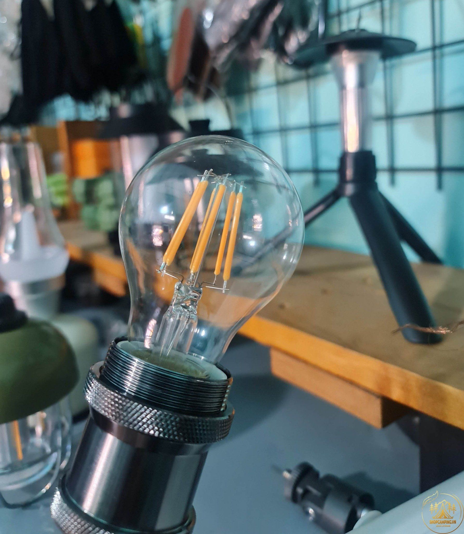 Bóng đèn led Edison A60 công suất 6w dc12v, bóng led ánh sáng vàng đui e27 chống ngược cực