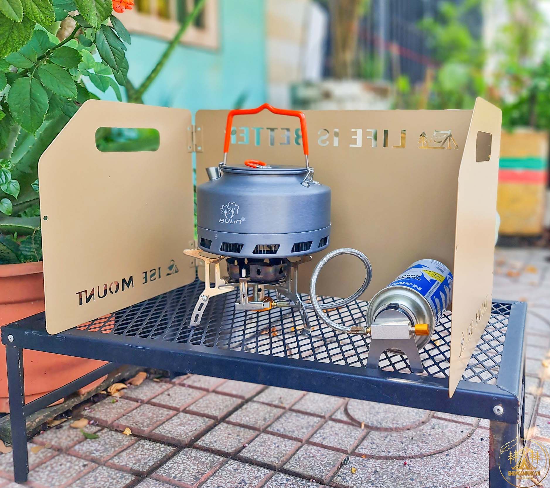 Chắn gió gấp gọn ISE MOUNT kèm túi đựng dành cho cắm trại dã ngoại