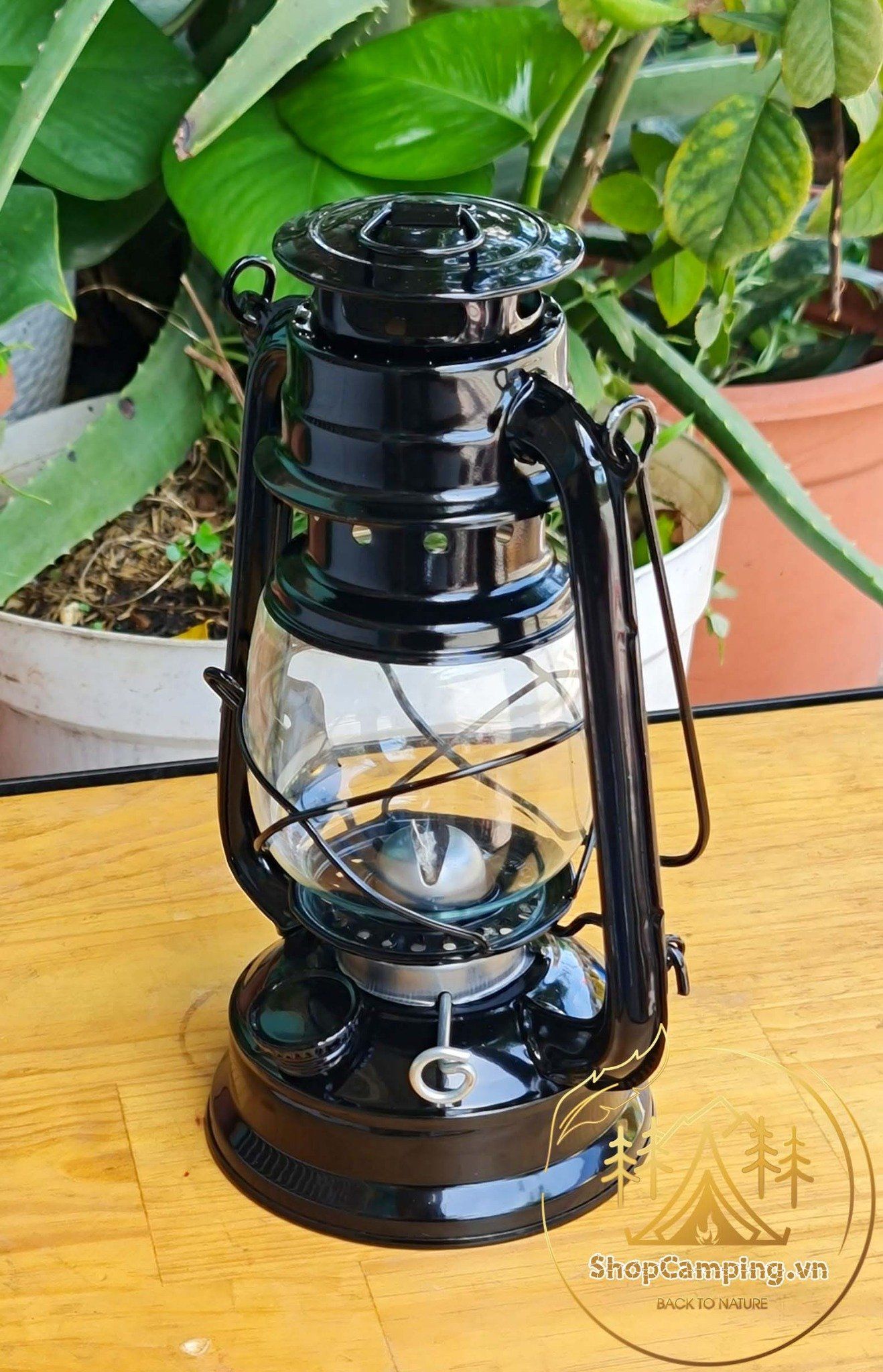 Đèn bão đèn dầu size trung decor trang trí nhà cửa, đèn măng xông cắm trại dã ngoại phong cách cổ điển